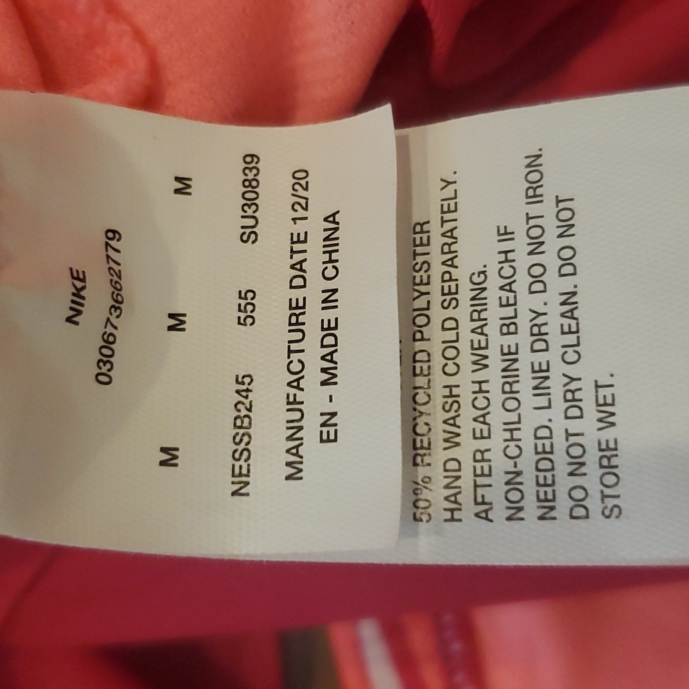 Womens Nike pink and white tankini swim top size M - Picture 5 of 6